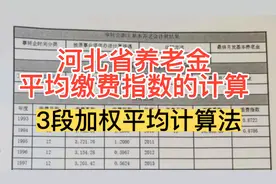 河北省养老金平均缴费指数计算有点复杂，3段加权平均法了解一下视频封面
