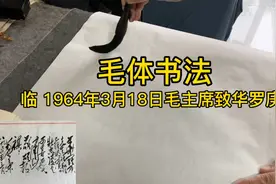 毛体书法，临 1964年3月18日毛主席致华罗庚信视频封面