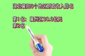 湖北襄阳6个地区财政收入排名视频封面