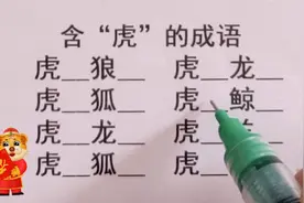 成语填空，8个含“虎”的成语，快来挑战你能填出来吗？视频封面