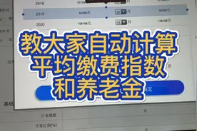统筹区北京，教你自动计算平均缴费指数和养老金，不足整年不一样视频封面