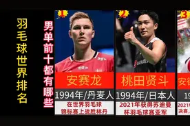 羽毛球世界排名男单前十，周天成也上榜，都有哪些？视频封面
