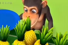 儿童益智启蒙动画，1-3岁宝宝认识水果，跟小猩学习水果英语单词