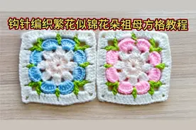 钩针编织图解没这么难～一起学完这个小花朵祖母方格单元花就OK了视频封面