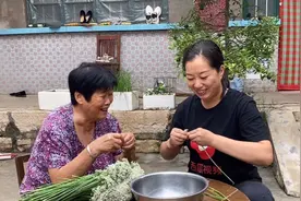 菜园韭菜花多的吃不完，老犟看视频学做韭花酱，婆婆一旁猛泼冷水视频封面