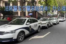 法院警车交警来贴罚单！啥操作？视频封面