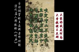 王立群老师讲解郑板桥《竹石》咬定青山不放松，立根原在破岩中。视频封面