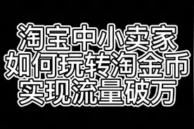 淘宝中小卖家如何玩转淘金币，实现流量破万
