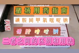 磺胺嘧啶钠和磺胺间甲氧嘧啶钠这两种兽药的区别和在猪场的实用。视频封面