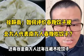 徐静雨：如何评价春晚饺子梗？北方人代表南方人春晚吃饺子？