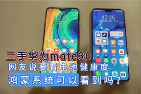 华为mate30 网友说要看电池健康度 升级鸿蒙系统可以看到吗？视频封面