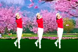甜蜜情歌广场舞《桃花朵朵开》鸟儿成双对，情人心花开视频封面