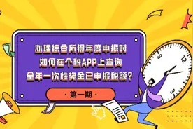 如何在个税APP上查询全年一次性奖金已申报税额？视频封面