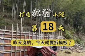 昨天刚浇的混泥土，今天就要拆模板了，师傅们说越早拆越好拆视频封面