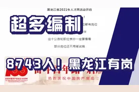 超多编制！招录8743人，不限户籍，黑龙江有岗！多家单位同时招录视频封面