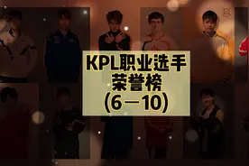 kpl职业选手荣耀榜(6－10)视频封面