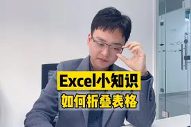 教你一个Excel小知识：快速折叠表格，还能取消呢！视频封面