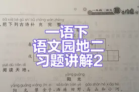 一年级语文下册：语文园地二习题讲解，第二讲视频封面