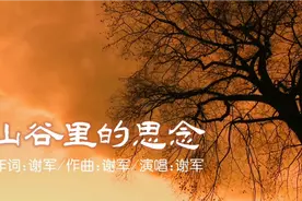 谢军深情演唱《山谷里的思念》，旋律优美歌声柔情，百听不厌视频封面