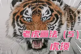 如何画老虎！老虎绘画教程，虎须的画法。坚持练习你也可以的！视频封面