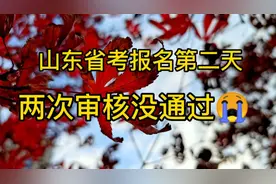 山东省考报名第二天，两次审核没通过，太难了😭