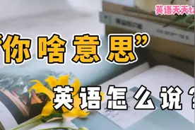 “你是啥意思”的英语，说成“what's your mean”，怎么就不对？视频封面