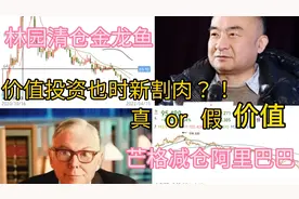 价值投资也割肉？！背后的一套。林园清仓金龙鱼与芒格砍半仓阿里视频封面