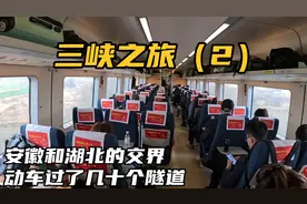 动车经过安徽和湖北交界处的大别山，这里好多隧道，起码有几十个