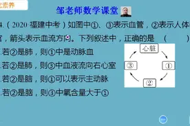 生物七下：2020中考真题，心脏与血液循环，分析图判断正误视频封面