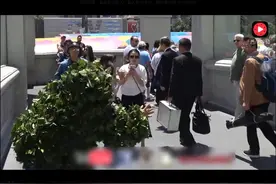 外国小伙假扮路边植物吓路人！美国街头恶搞视频封面