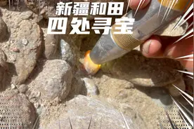 新疆和田捡玉四处寻觅太辛苦，要是能捡到一颗好籽料多辛苦都值得视频封面