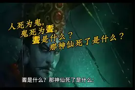人死为鬼，鬼死为聻。聻是什么？那神仙死了是什么？视频封面