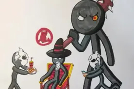 手画火柴人战争角色 简直不要太好看大首领联合@战神阿特尤斯出品