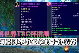 燃烧的远征：P4阶段ZAM团本中必拿的十件装备，妖术之刃还记得吗视频封面