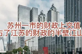 苏州市的财政上交为何占江苏省的比重有多大？视频封面