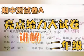 期中测试卷A--二年级上册亮点给力大试卷讲解视频封面