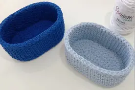 新手也能快速学会的编织收纳盒！只需记住短针钩法即可，收藏啦