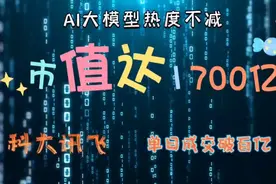 科大讯飞成交量破百亿 市值突破1700亿视频封面