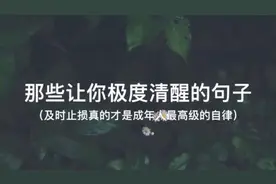 那些让你极度清醒的句子视频封面