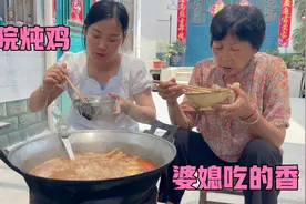 好好小院炖老公鸡，婆婆夸儿媳太会做饭，婆媳俩小院吃的热火朝天视频封面