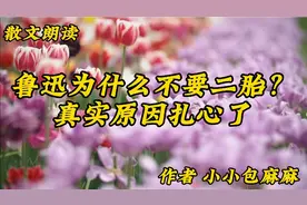 散文朗读《鲁迅为什么不要二胎？真实原因扎心了》忍不住拍手称赞视频封面