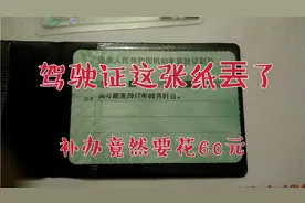 驾驶证里这张纸千万别弄丟！补办竟然要花60元！