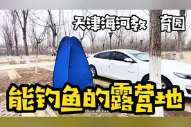 自驾天津海河教育园，树林中的露营地，还能钓鱼踏青挖野菜，真爽视频封面