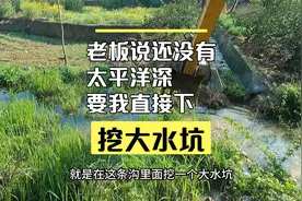 老板说是硬底，上次有个挖机就下去过。要我直接开下去挖。视频封面