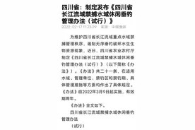 四川省印发长江流域禁捕水域休闲垂钓管理办法视频封面