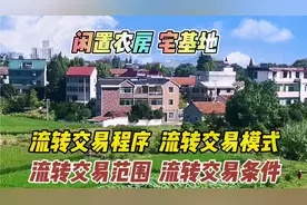 宅基地改革试点地：闲置农房流转交易程序，流转交易范围及条件视频封面