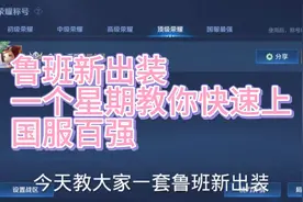 教你鲁班快速上国服 一个星期上全国百强 用了都说你确定不学学嘛