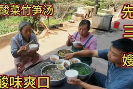 山里人每天都有忙不完的活，看看三嫂家3人在家，怎样分工干活视频封面