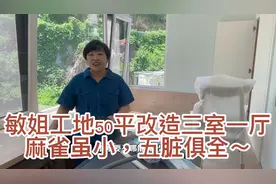 敏姐的工地一共50平改造三室一厅，麻雀虽小 五脏俱全～