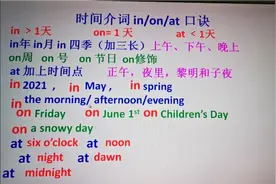 时间介词 in on at 口诀用法视频封面